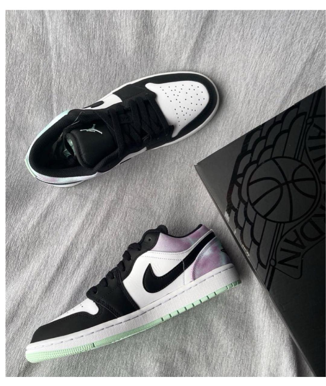 JORDAN Черные кожаные кроссовки, фото 2