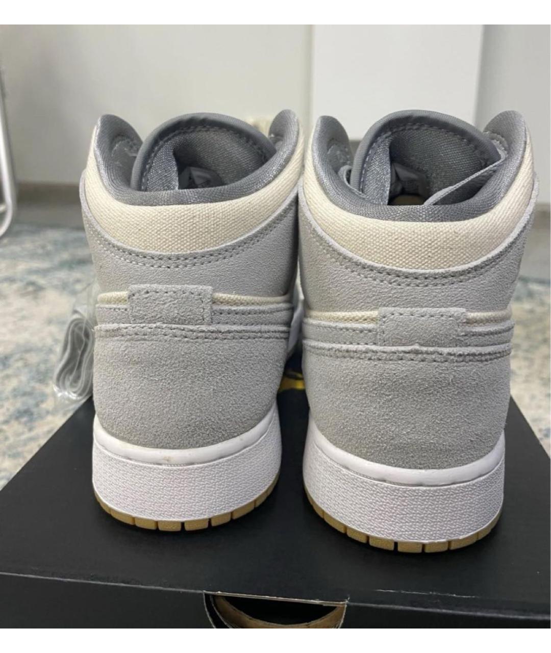 JORDAN Бежевые замшевые кроссовки, фото 4