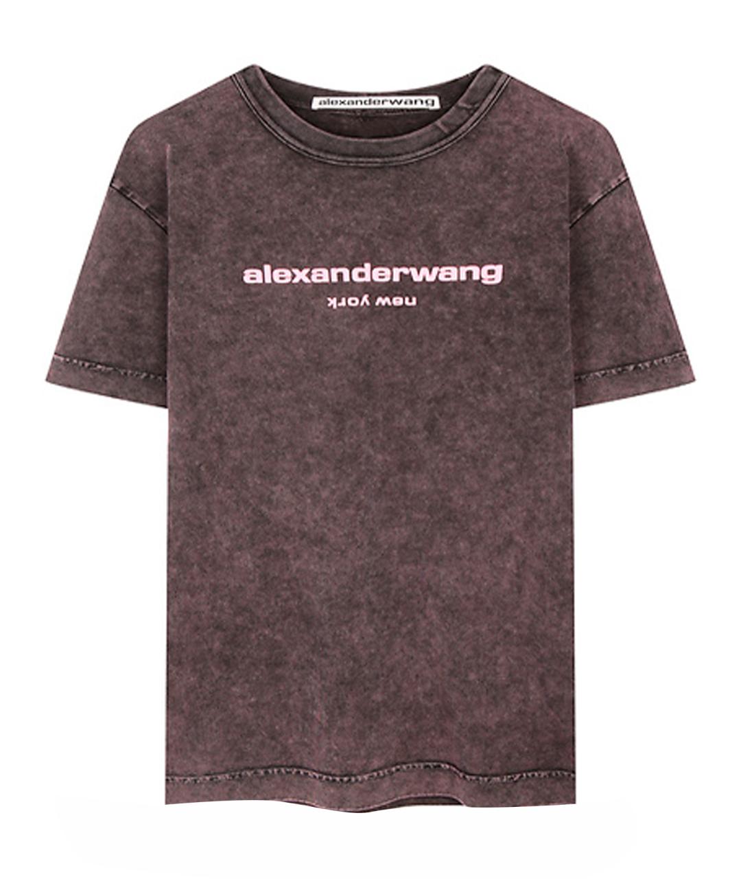 ALEXANDER WANG Фиолетовая хлопковая футболка, фото 1