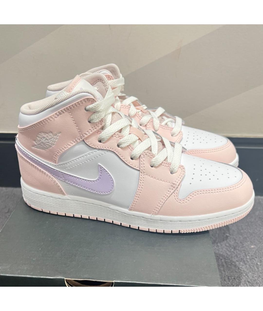 JORDAN Розовые кожаные кроссовки, фото 2