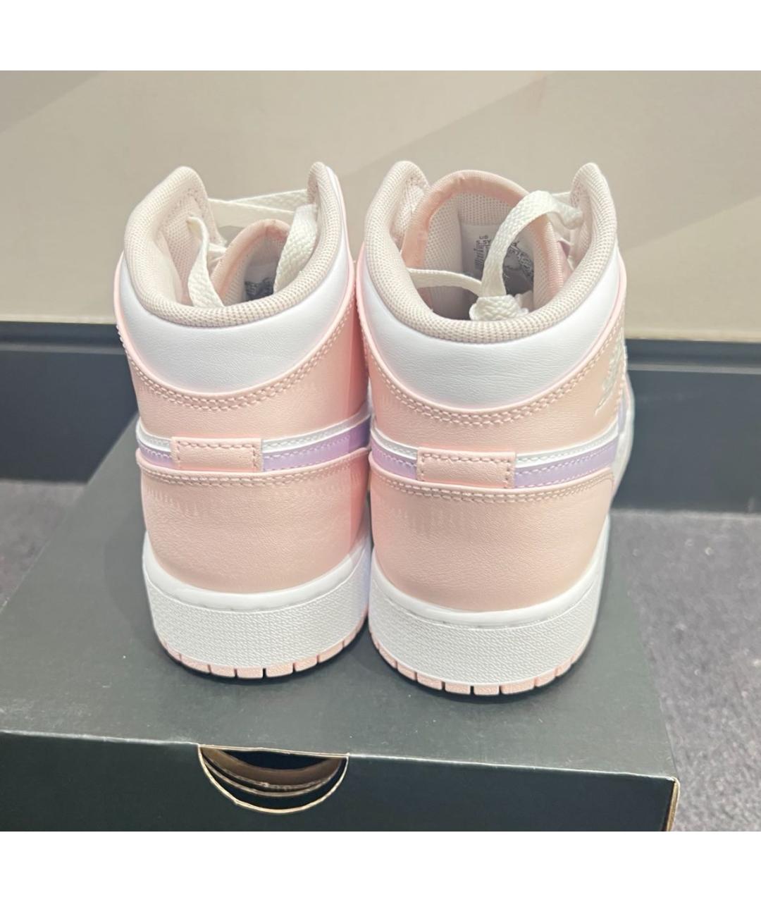 JORDAN Розовые кожаные кроссовки, фото 4