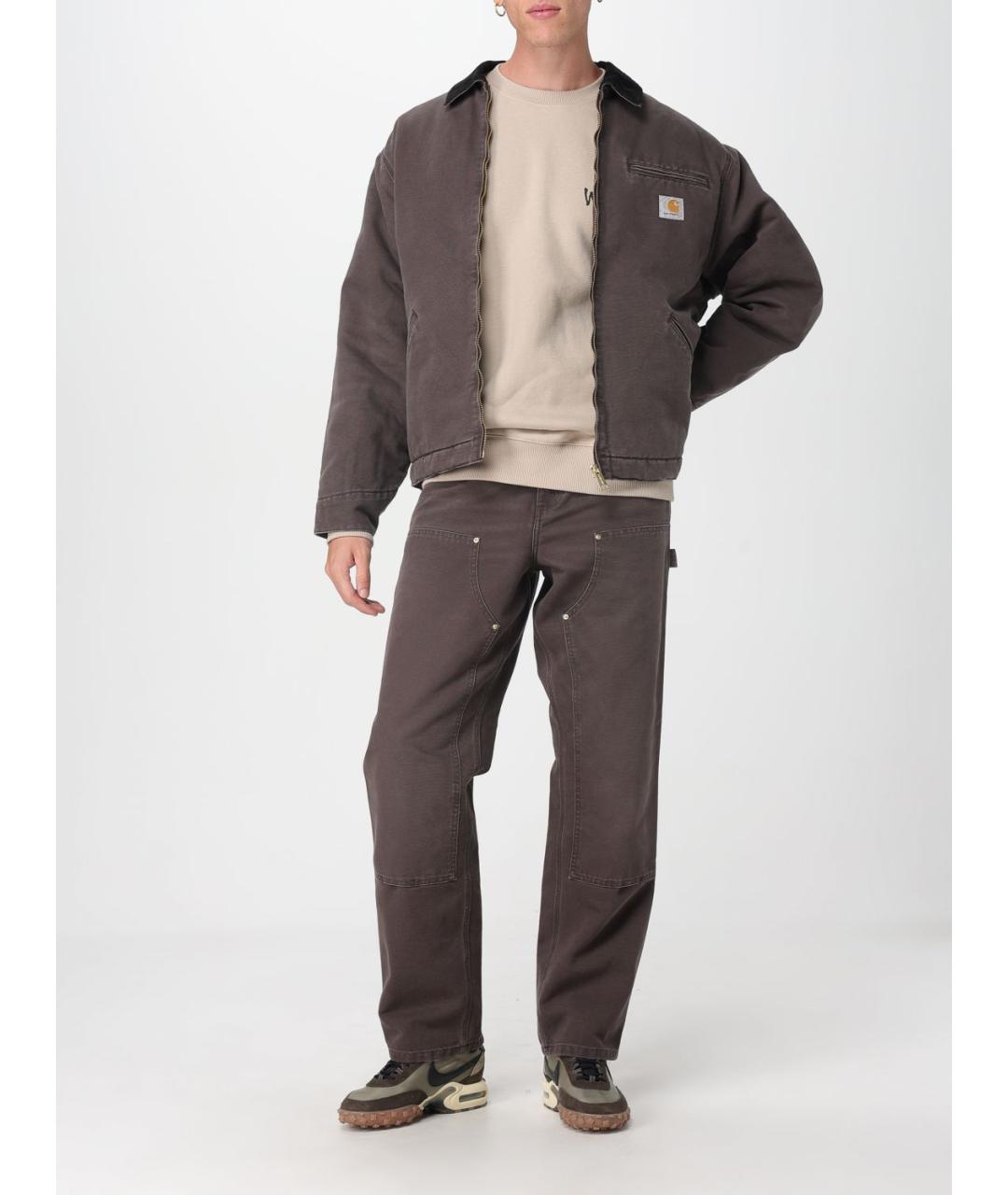 CARHARTT WIP Коричневая хлопковая куртка, фото 3