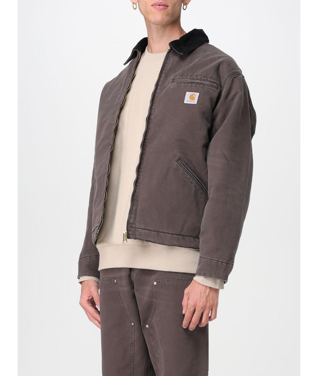 CARHARTT WIP Коричневая хлопковая куртка, фото 5