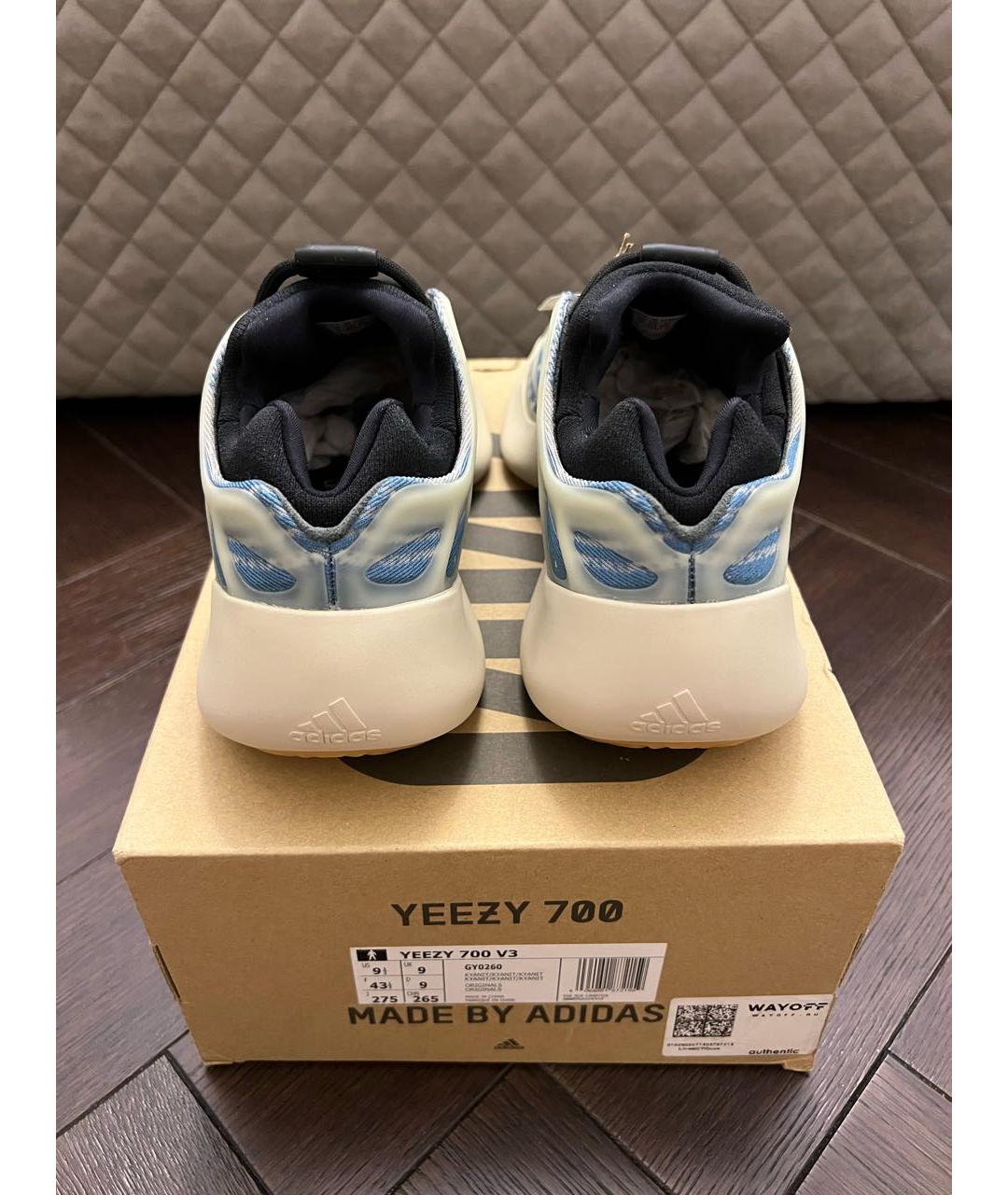 ADIDAS YEEZY Белые низкие кроссовки / кеды, фото 3