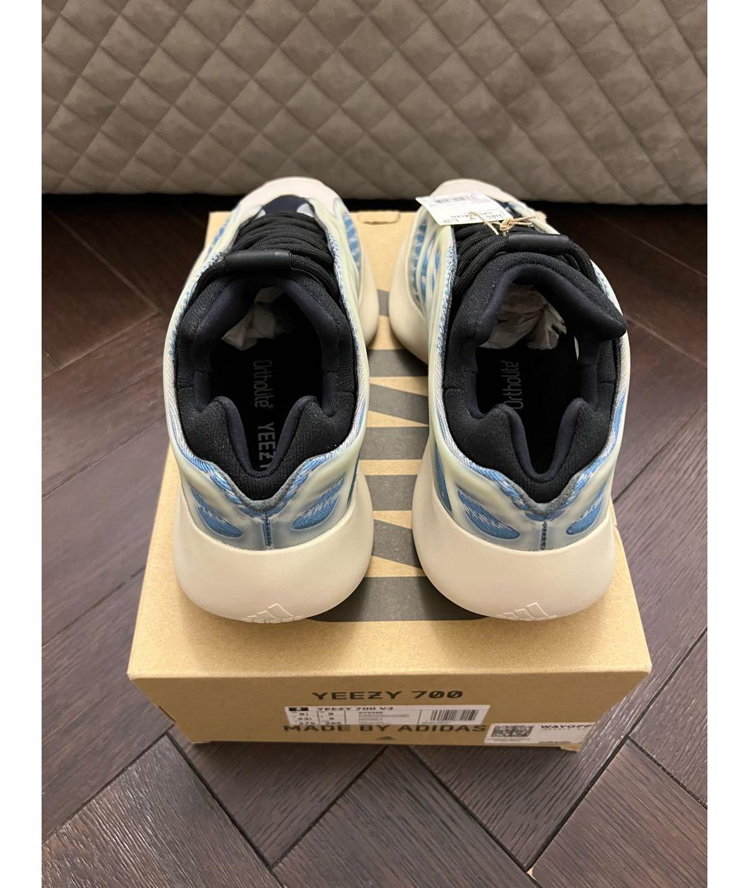 ADIDAS YEEZY Белые низкие кроссовки / кеды, фото 2