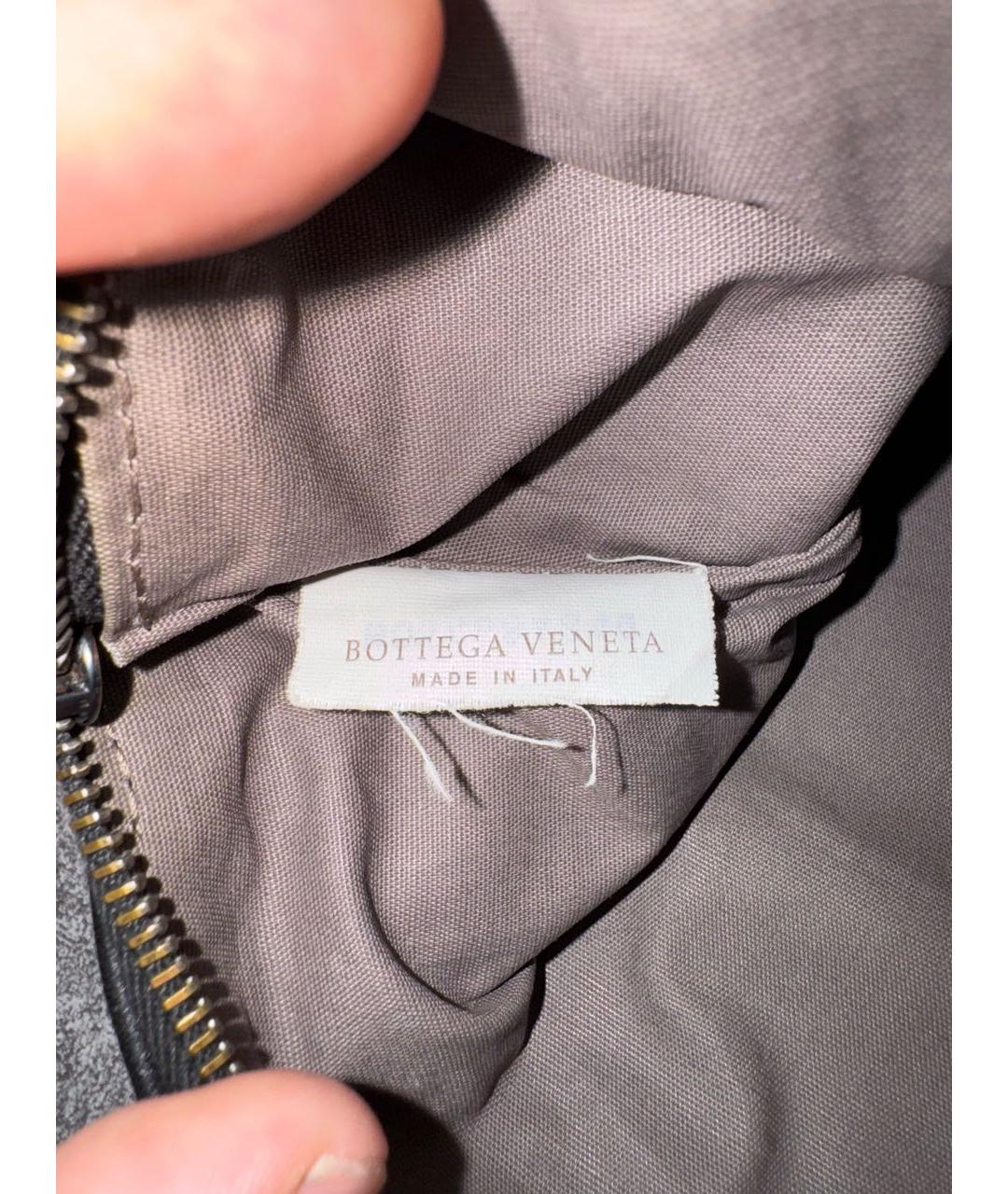 BOTTEGA VENETA Черная кожаная барсетка, фото 7