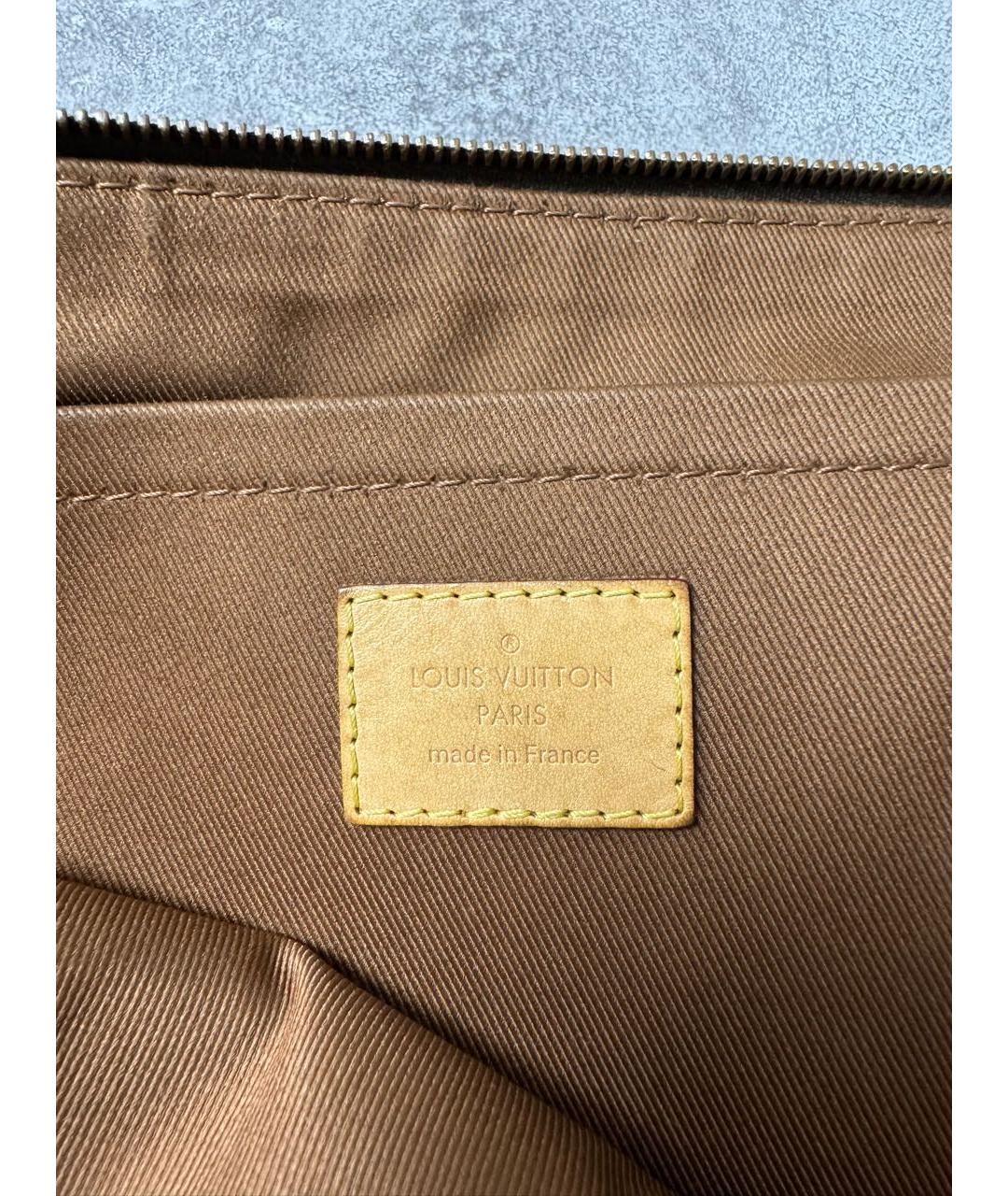 LOUIS VUITTON Коричневая кожаная папка для документов, фото 7