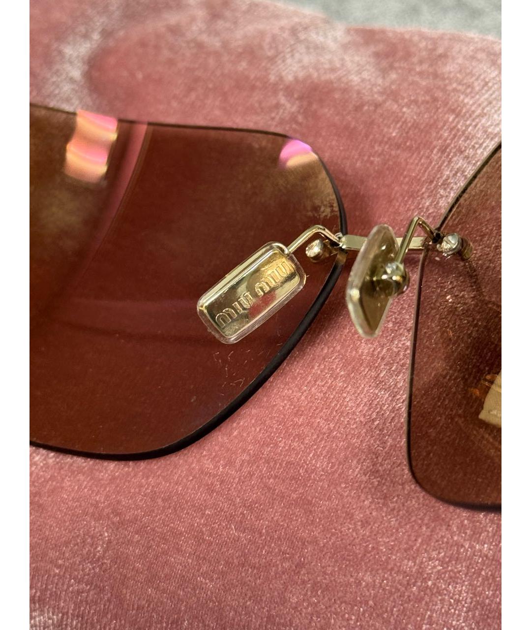 MIU MIU Коричневые солнцезащитные очки, фото 7