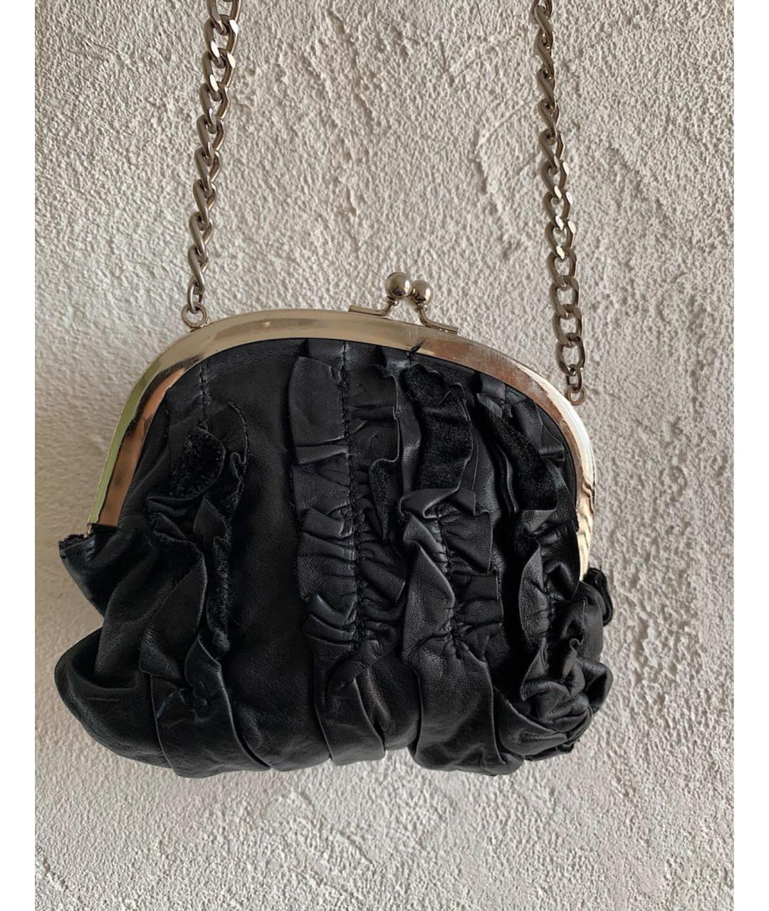 COMME DES GARÇONS Черная кожаная сумка через плечо, фото 3