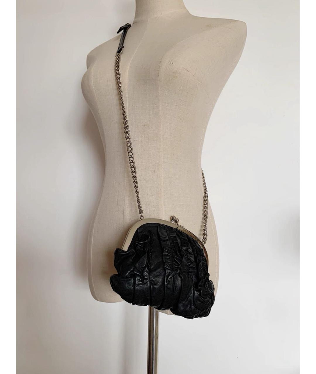 COMME DES GARÇONS Черная кожаная сумка через плечо, фото 2