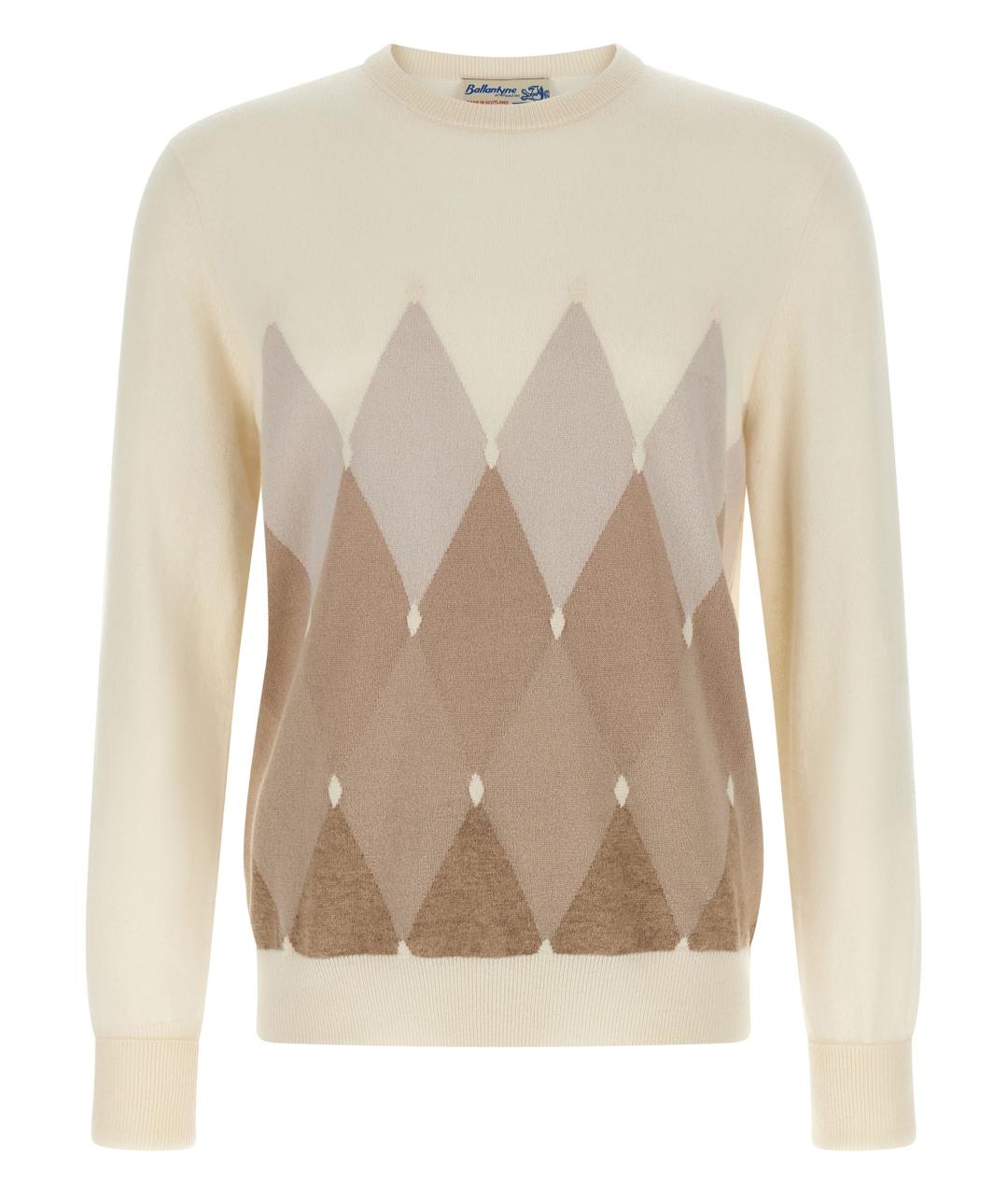 BALLANTYNE Бежевый кашемировый джемпер / свитер, фото 1