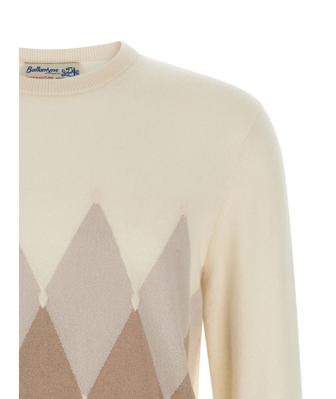 BALLANTYNE Бежевый кашемировый джемпер / свитер, фото 3