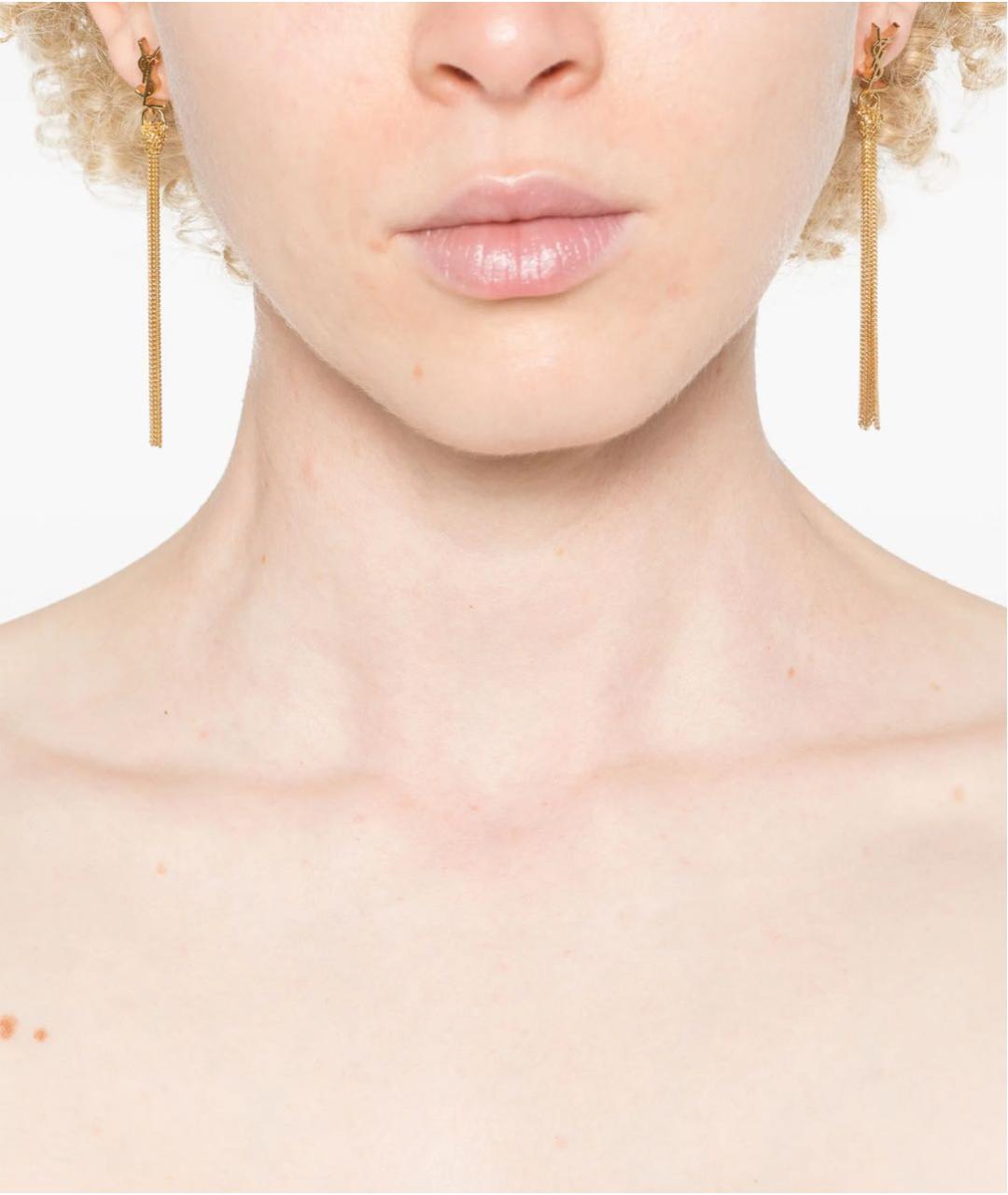 SAINT LAURENT Золотые серьги, фото 2