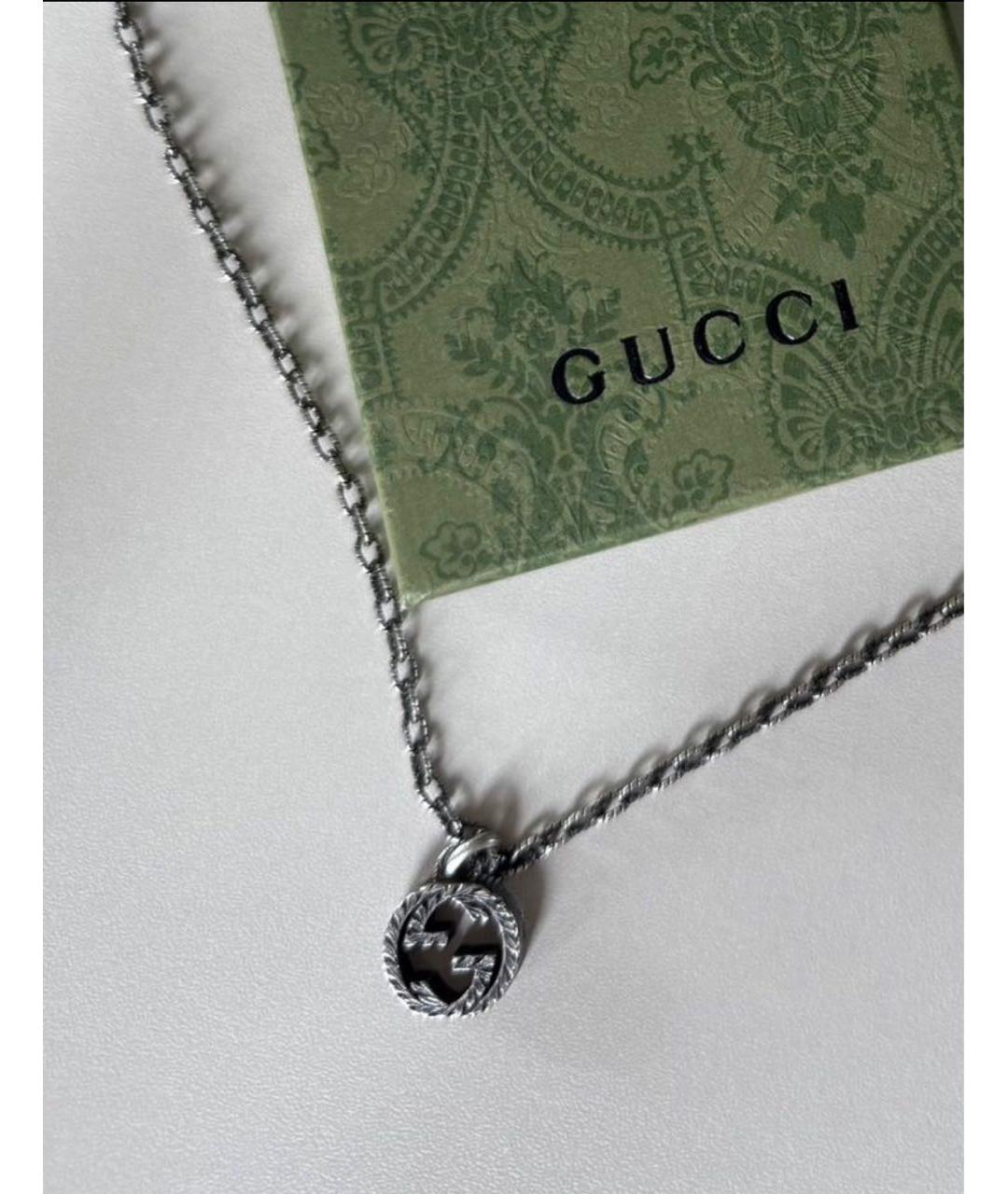 GUCCI Серебряная серебряная цепочка/подвеска, фото 4