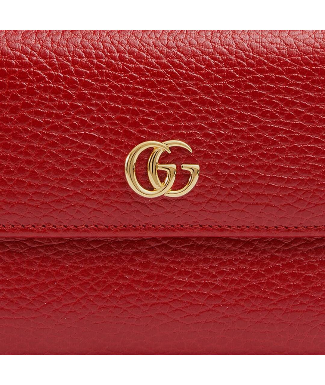 GUCCI Красный кожаный кошелек, фото 7