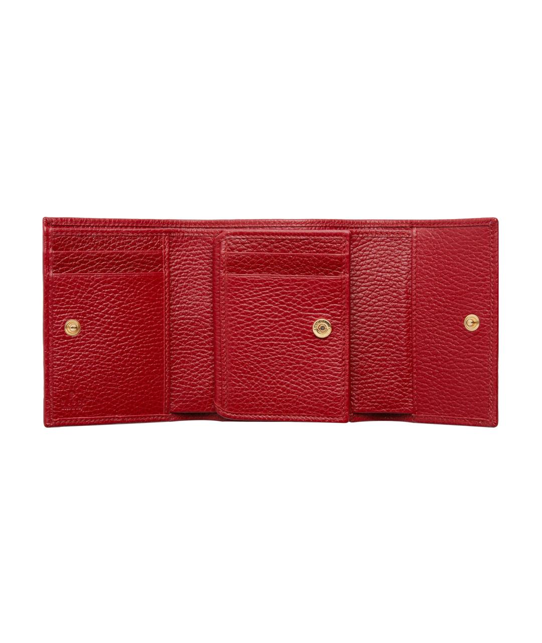 GUCCI Красный кожаный кошелек, фото 6
