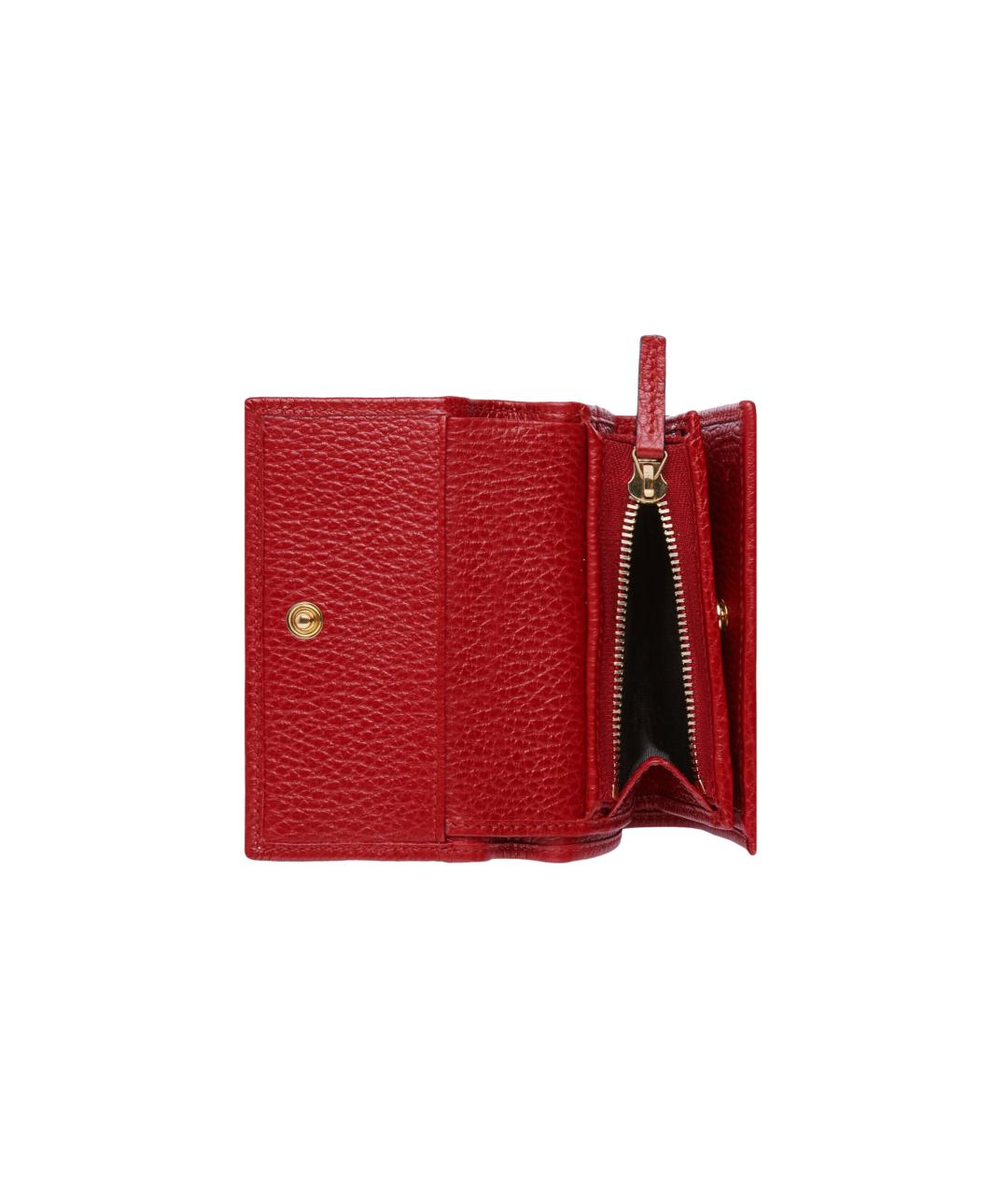 GUCCI Красный кожаный кошелек, фото 4