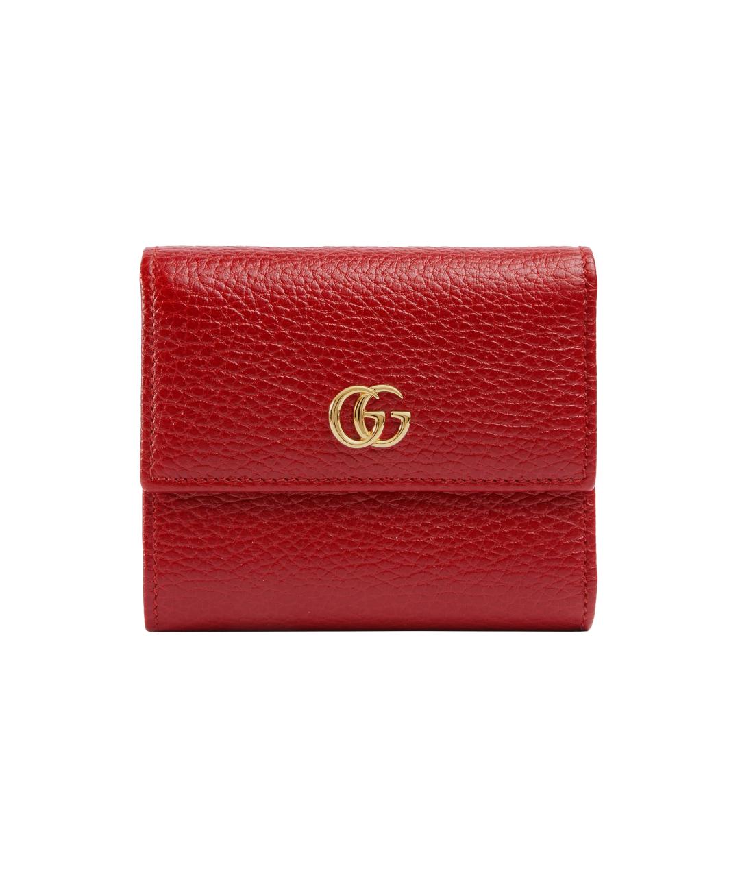 GUCCI Красный кожаный кошелек, фото 1
