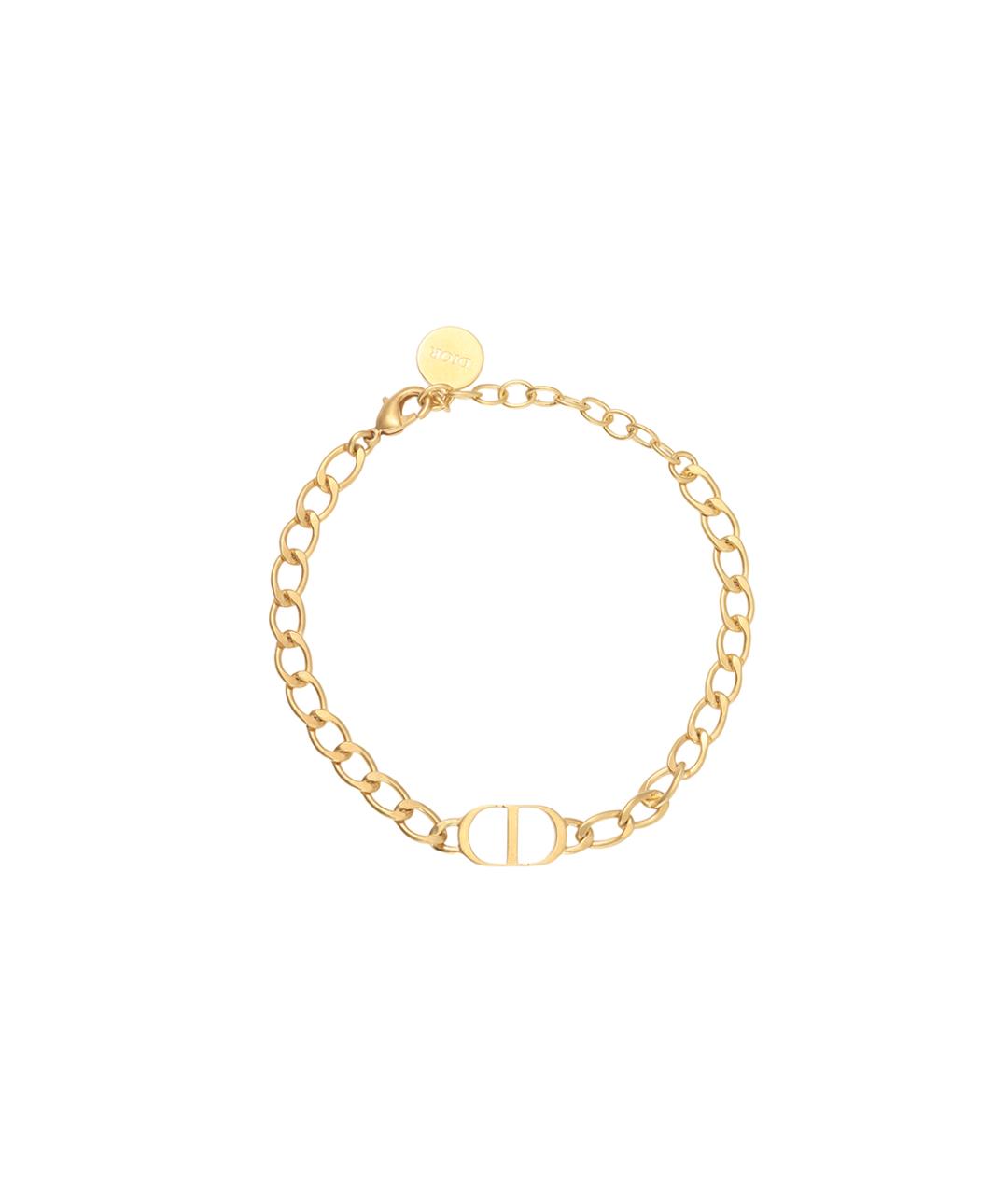 CHRISTIAN DIOR Золотой металлический браслет, фото 1