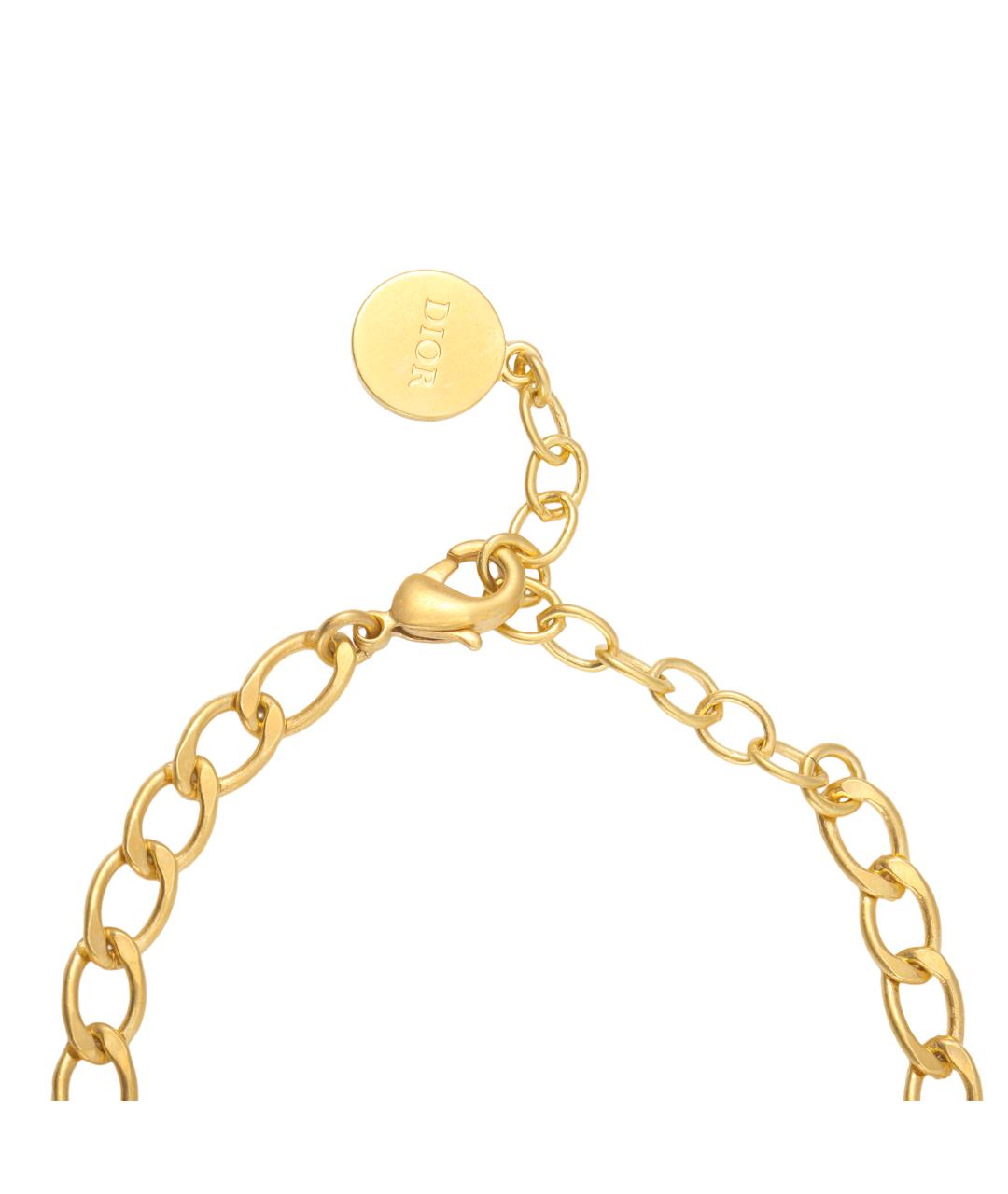 CHRISTIAN DIOR Золотой металлический браслет, фото 4