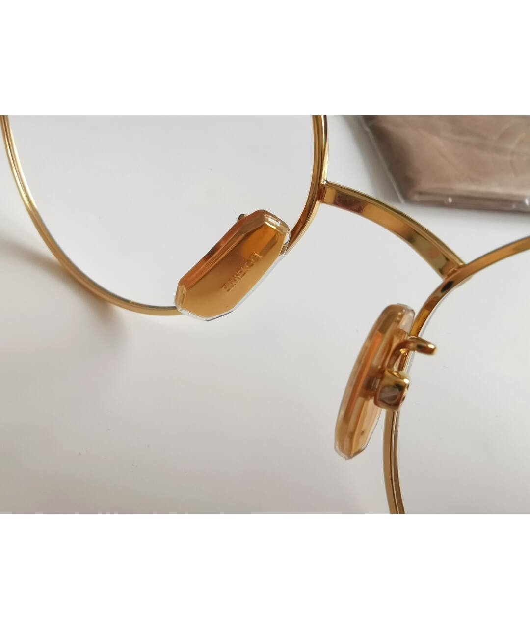 LOEWE Золотые металлические солнцезащитные очки, фото 8