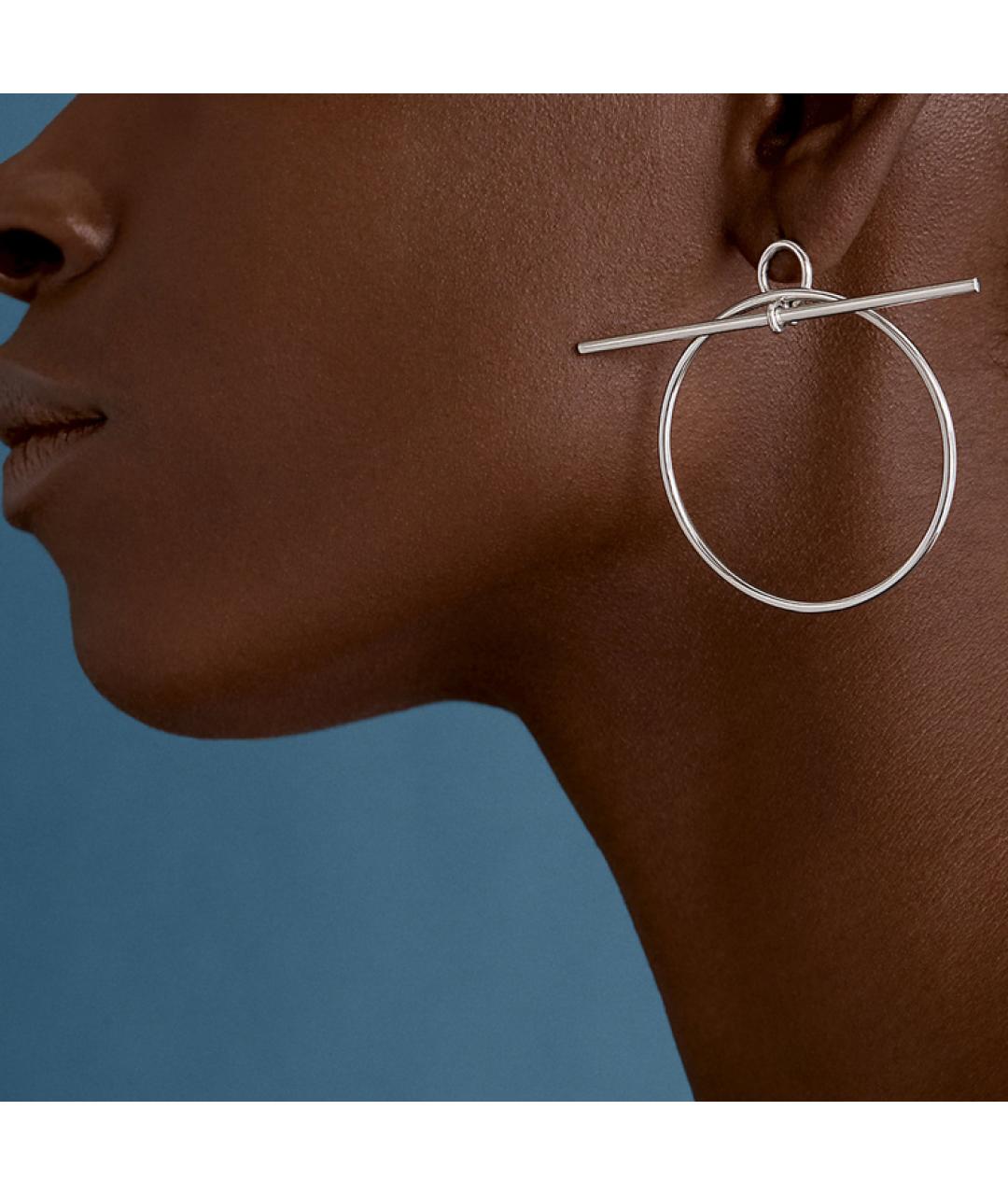 HERMES Серебряные серьги, фото 3