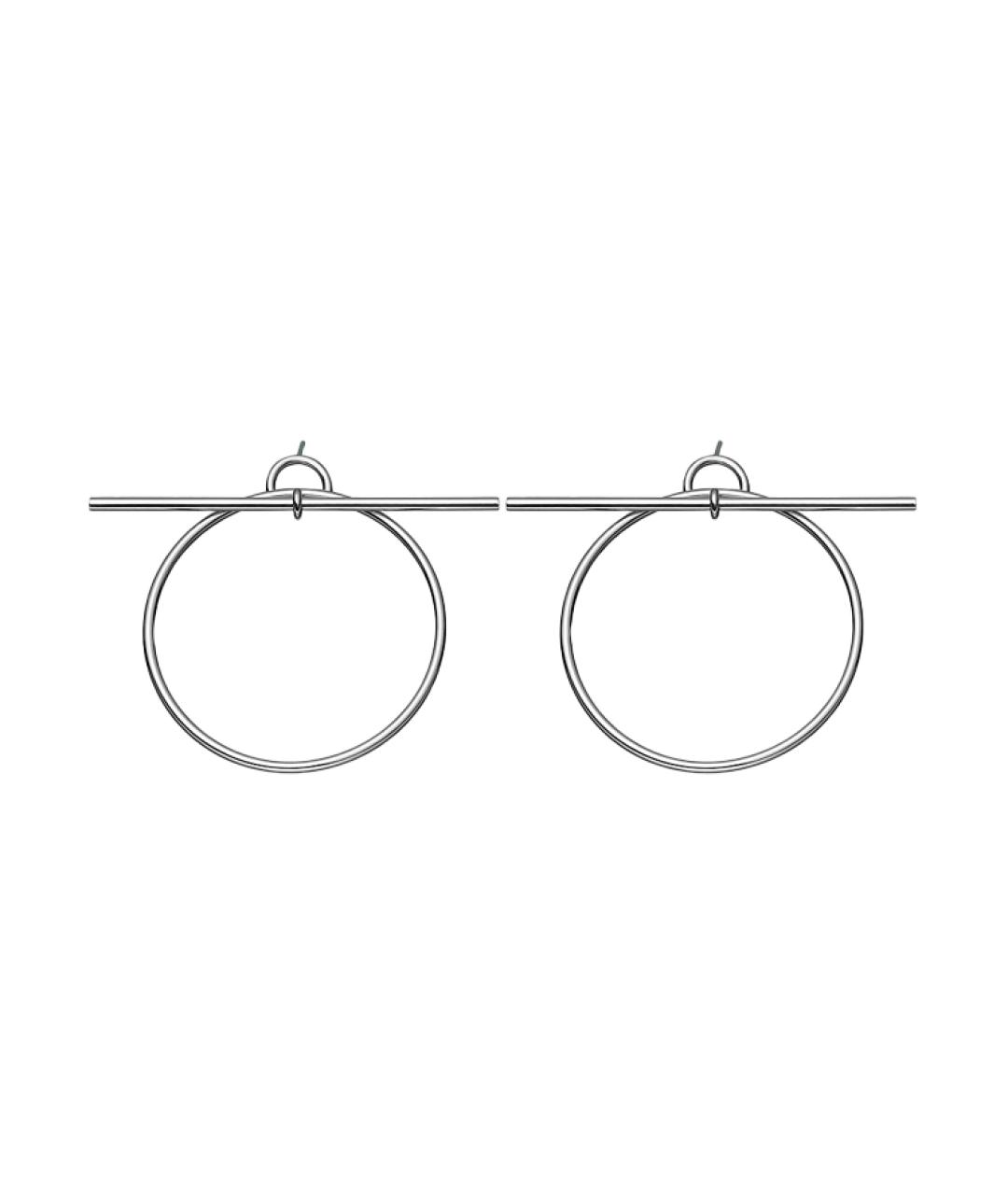 HERMES Серебряные серьги, фото 1