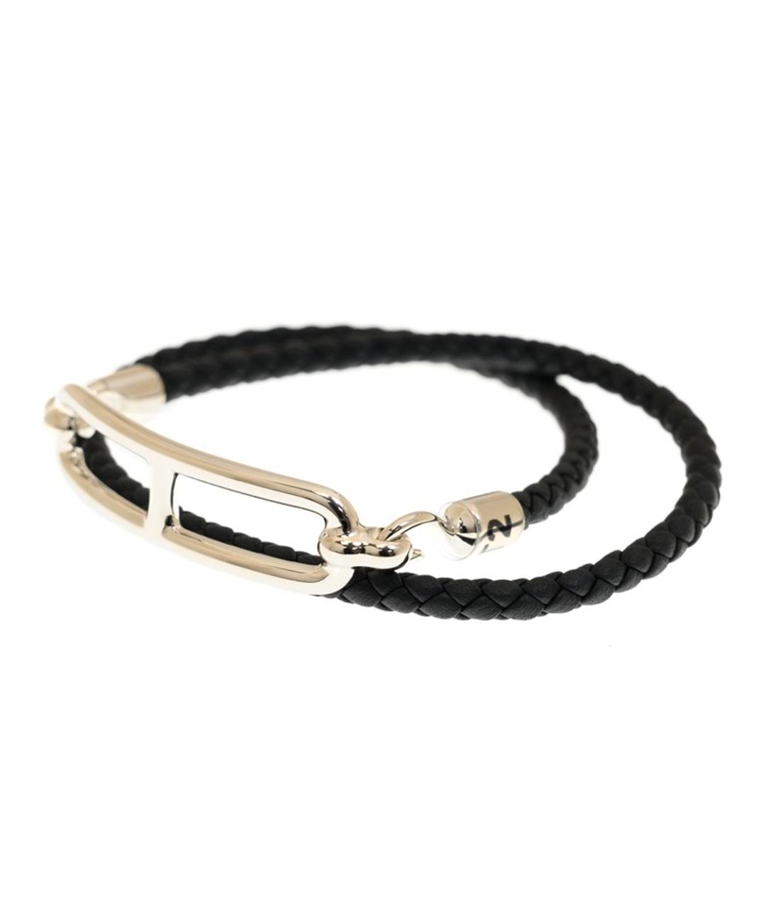 HERMES Черный браслет, фото 2