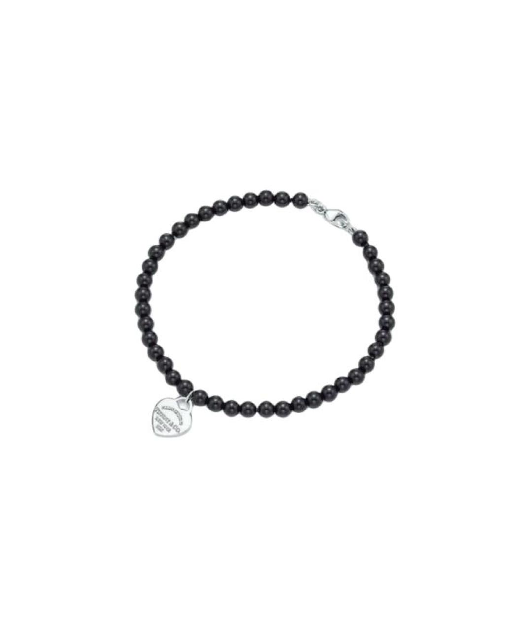 TIFFANY&CO Черный серебряный браслет, фото 5