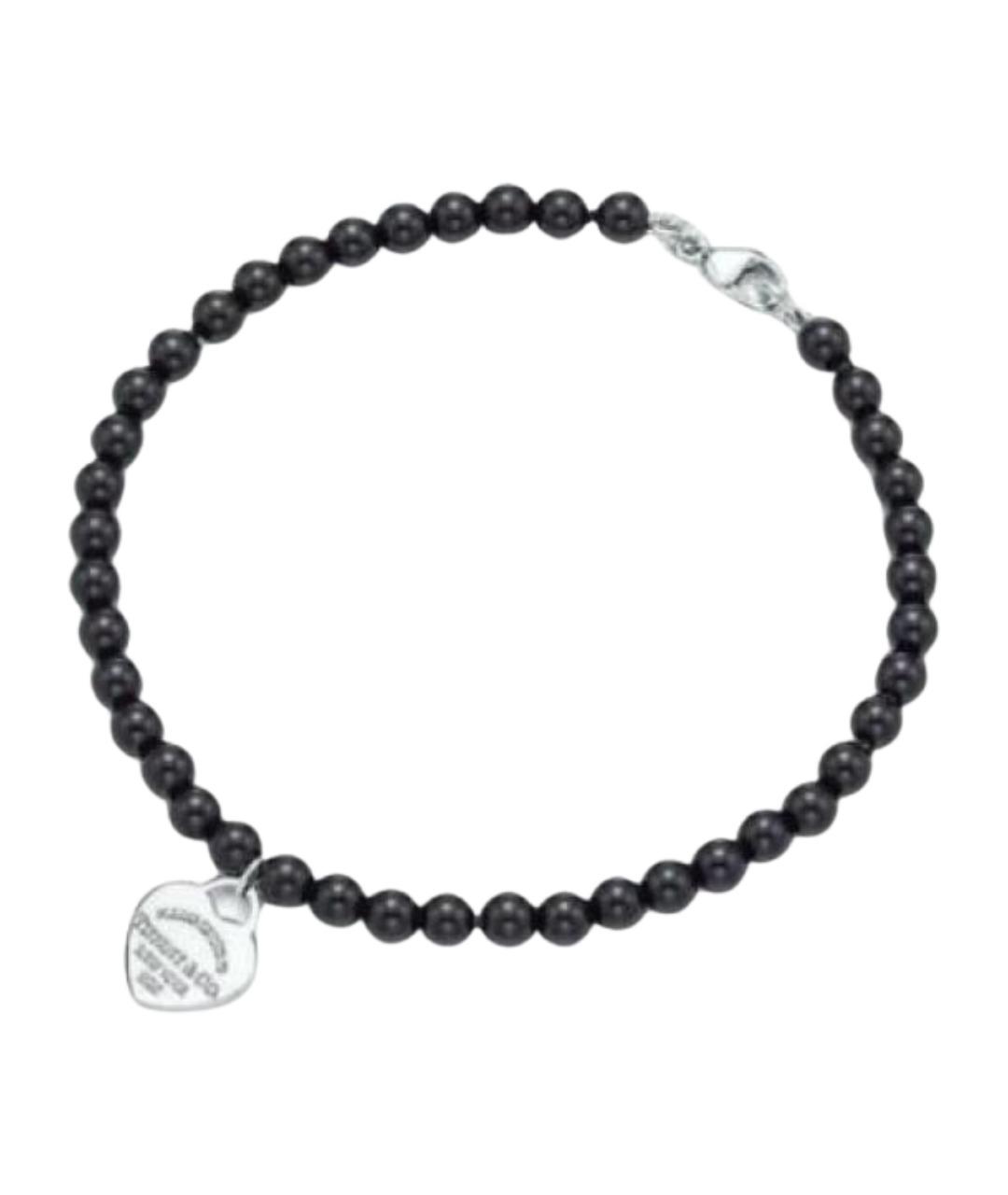 TIFFANY&CO Черный серебряный браслет, фото 2