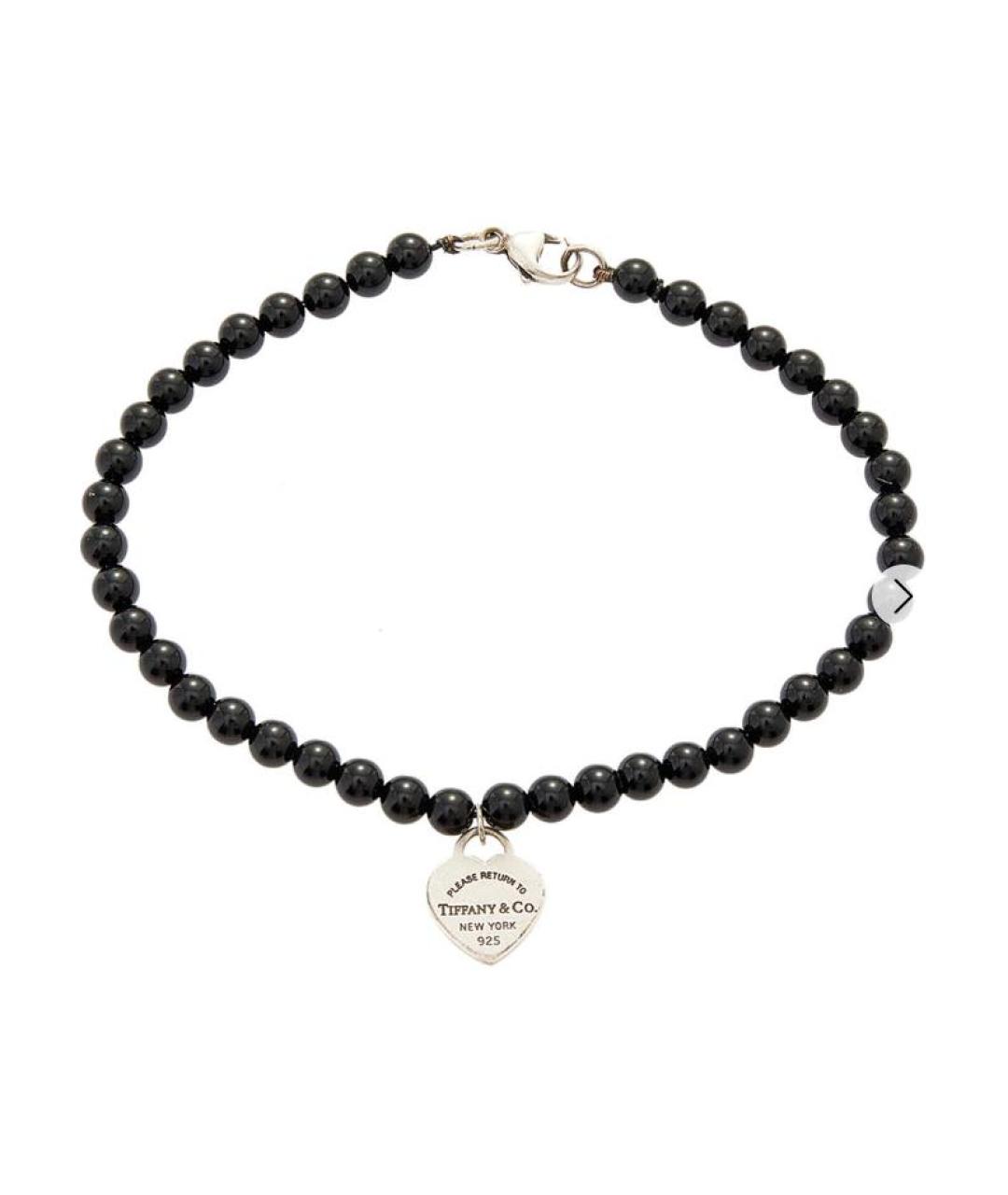TIFFANY&CO Черный серебряный браслет, фото 1