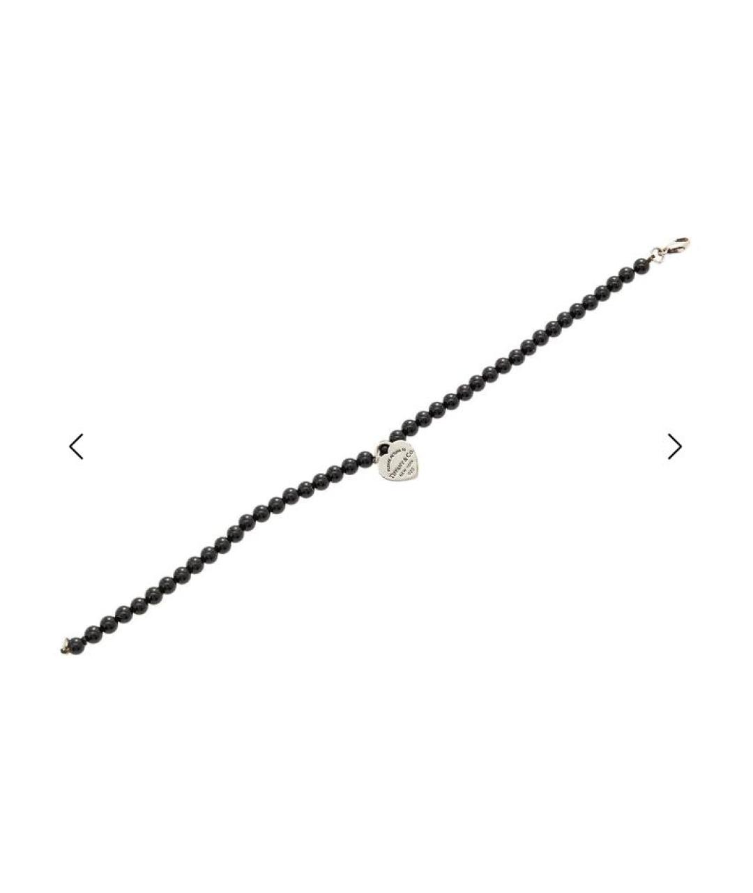 TIFFANY&CO Черный серебряный браслет, фото 3