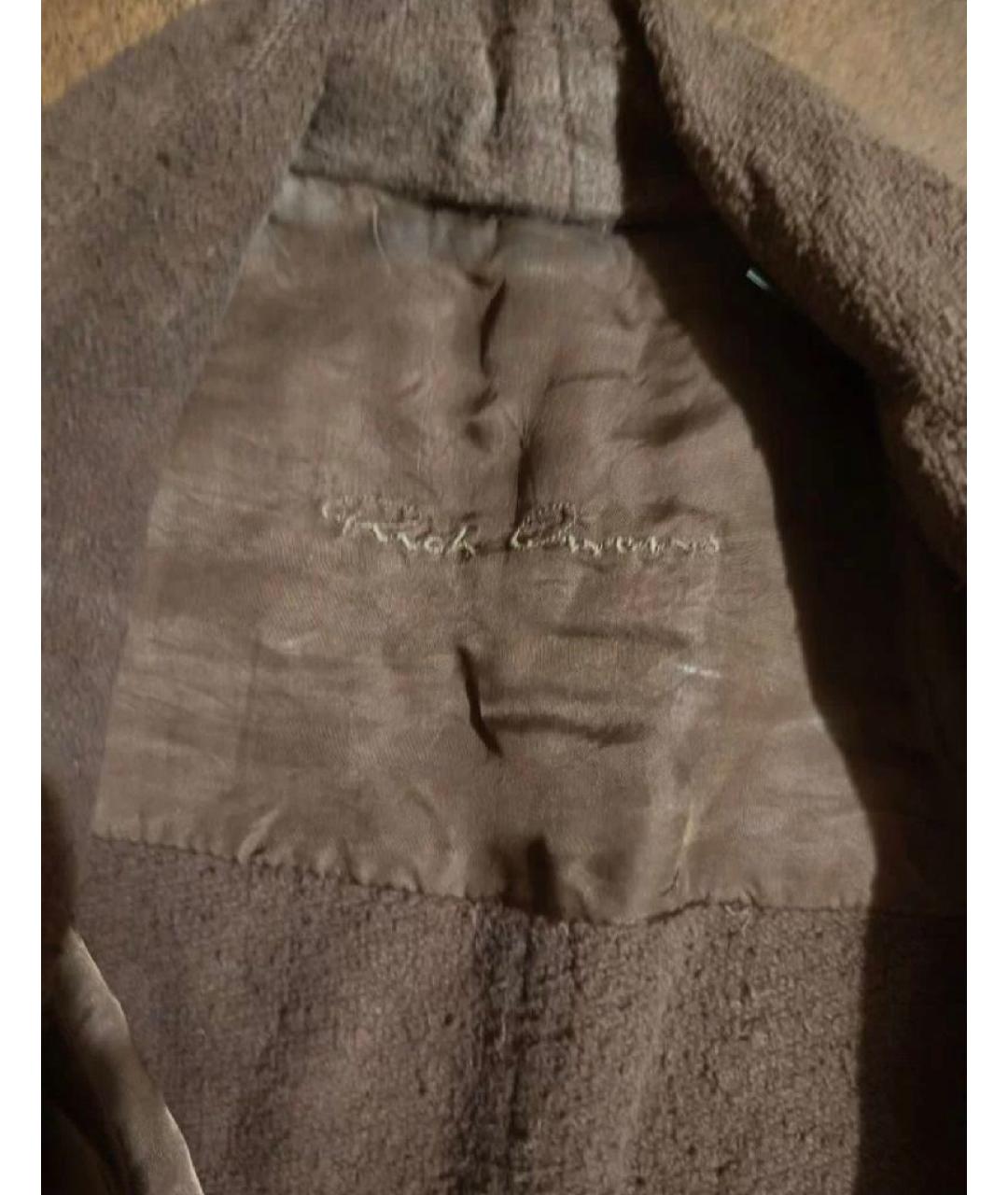 RICK OWENS Коричневая кожаная куртка, фото 2