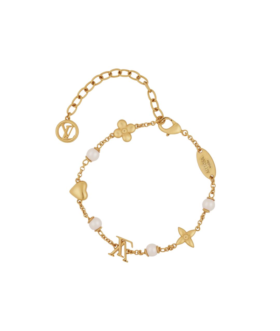 LOUIS VUITTON Золотой металлический браслет, фото 2