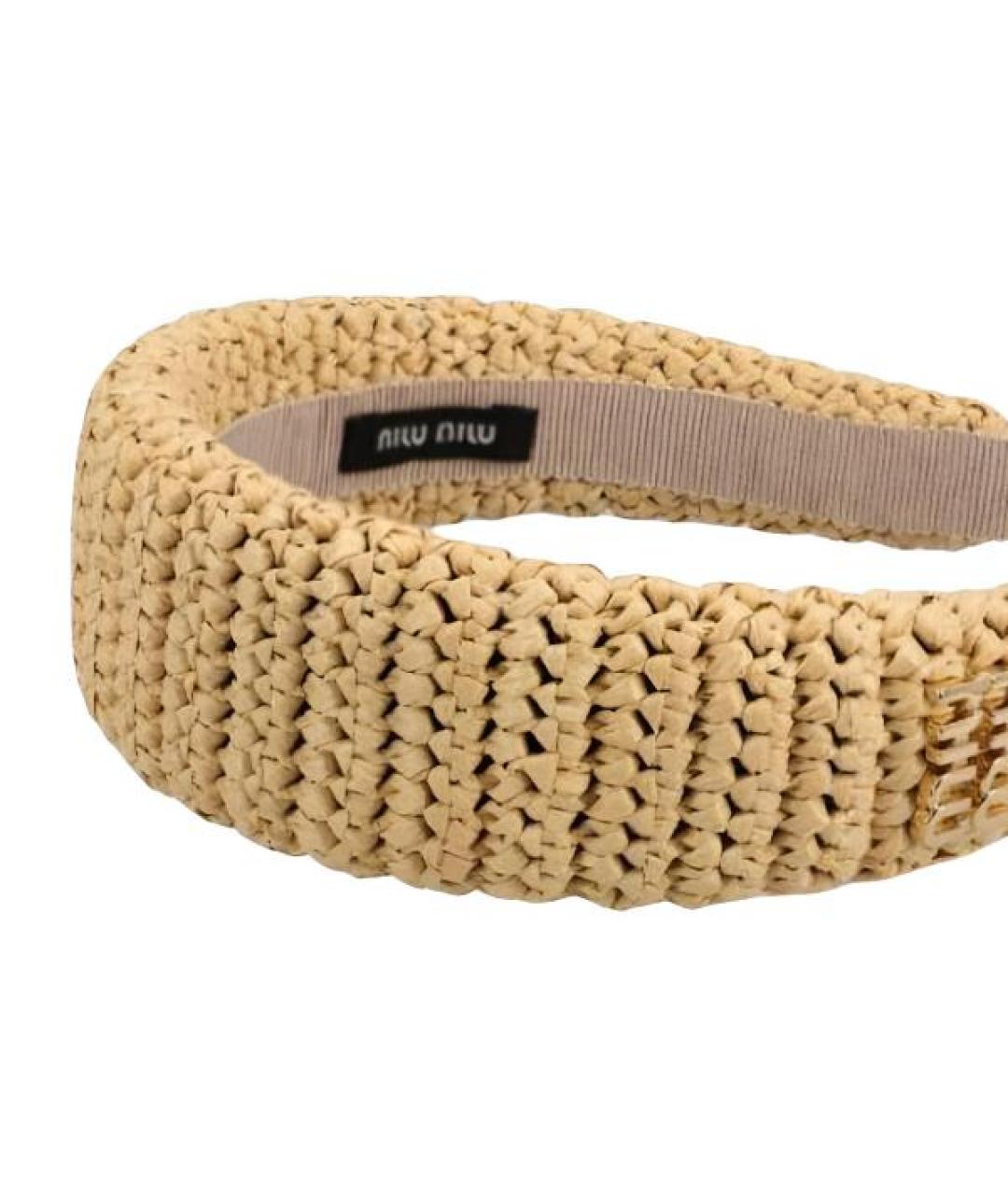 MIU MIU Бежевая заколка, фото 2