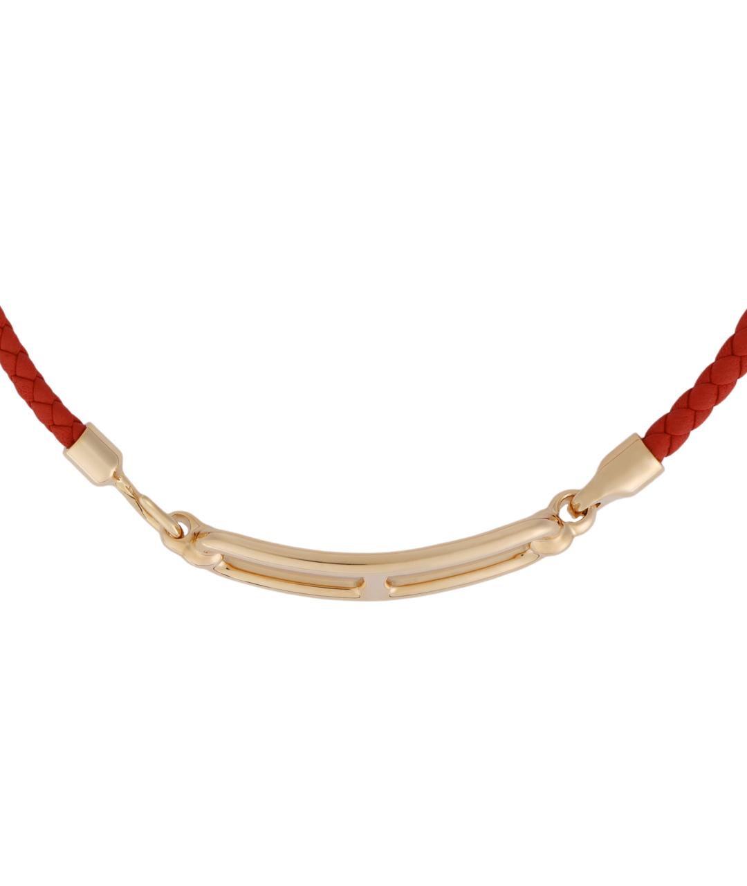 HERMES Красный кожаный браслет, фото 4