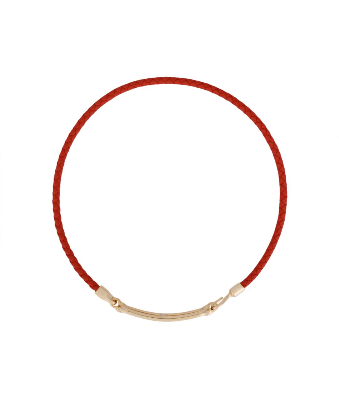 HERMES Красный кожаный браслет, фото 3