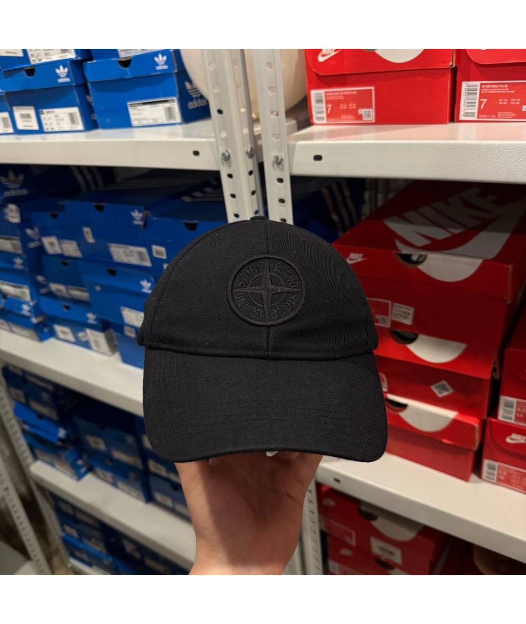 STONE ISLAND Черная хлопковая кепка/бейсболка, фото 2