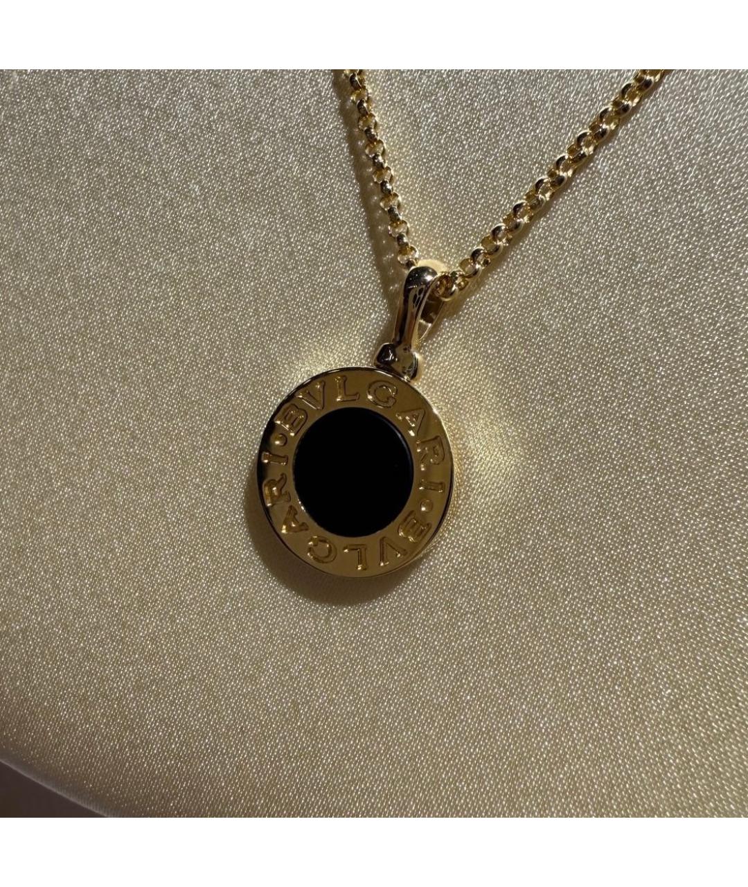 BVLGARI Черная подвеска из розового золота, фото 5