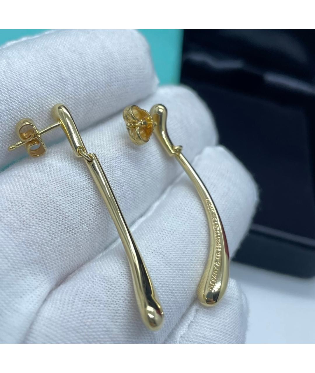 TIFFANY&CO Желтые серьги из желтого золота, фото 3