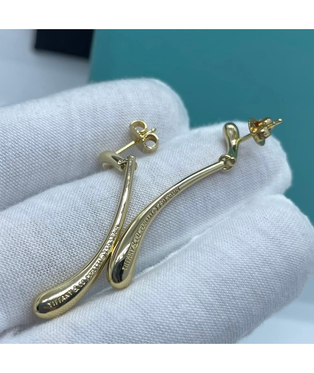 TIFFANY&CO Желтые серьги из желтого золота, фото 2