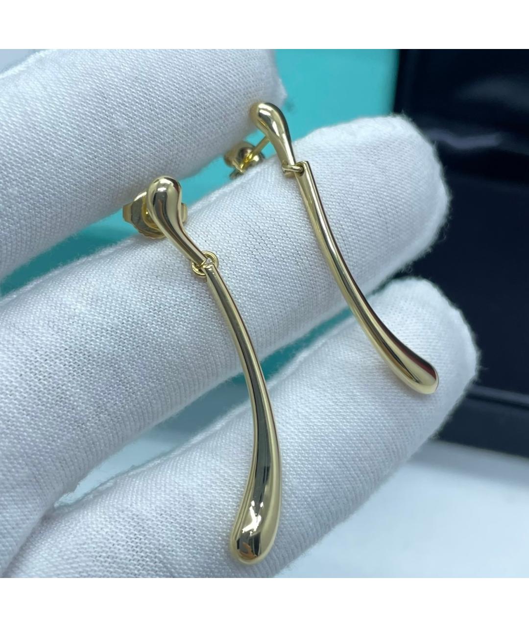 TIFFANY&CO Желтые серьги из желтого золота, фото 5