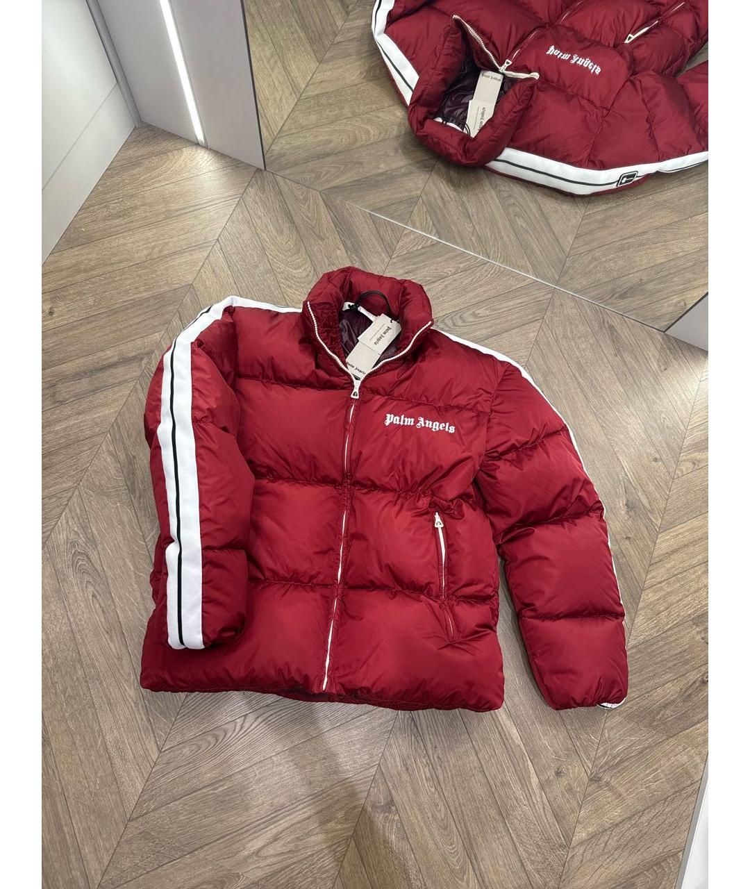 PALM ANGELS Бордовый пуховик, фото 9
