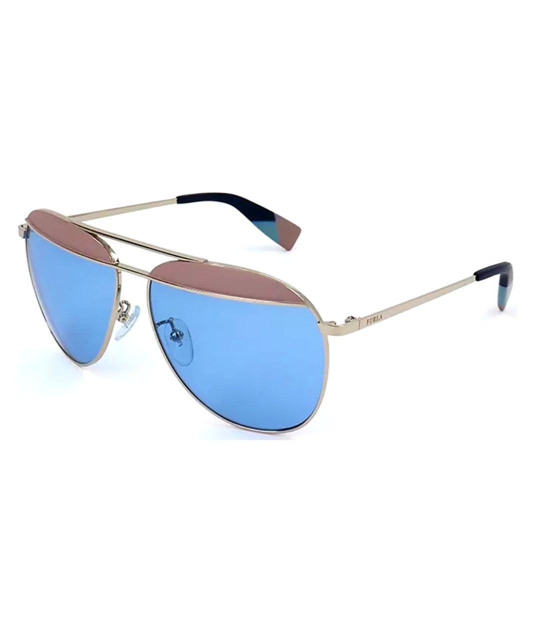 FURLA Серебряные металлические солнцезащитные очки, фото 1