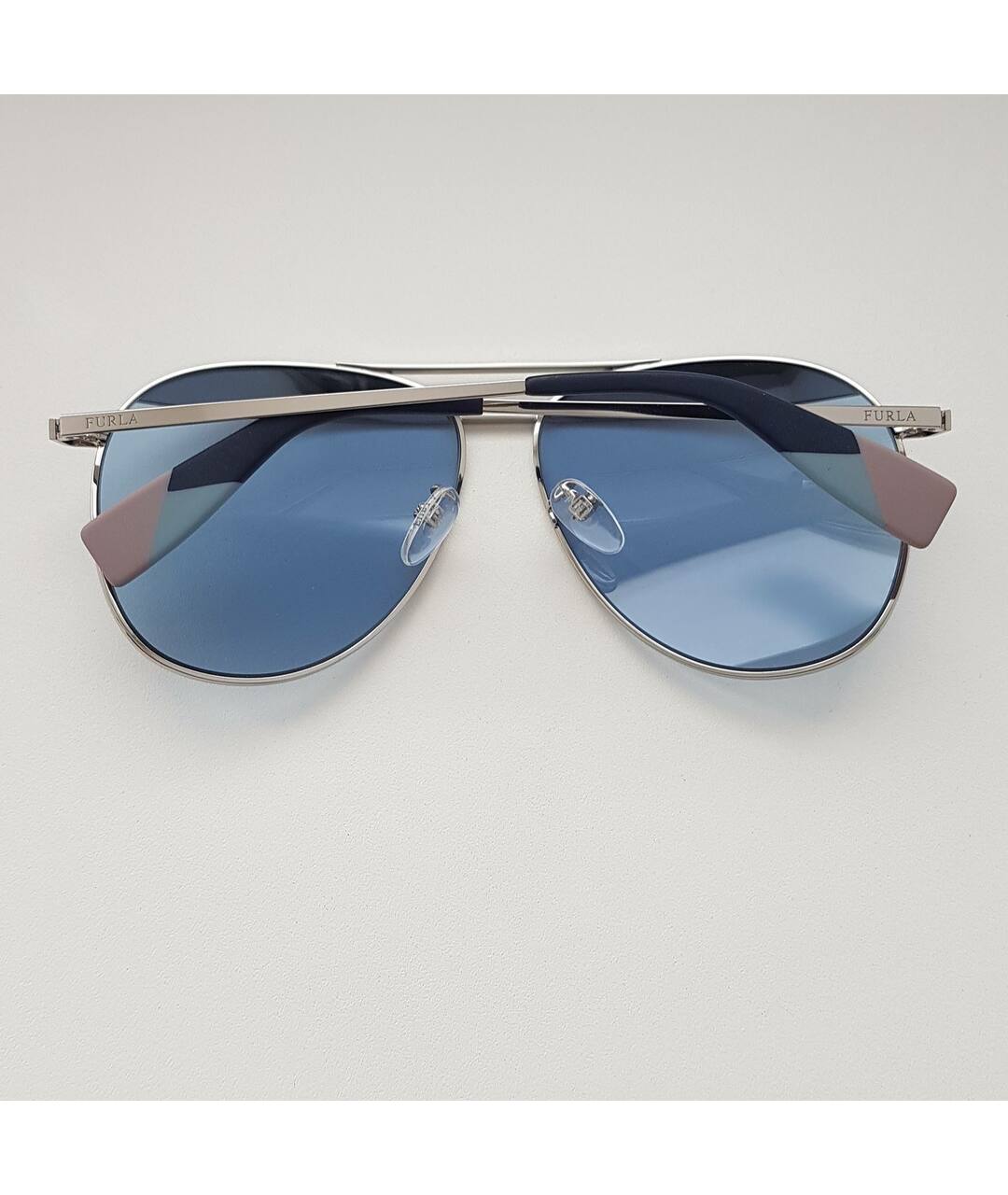 FURLA Серебряные металлические солнцезащитные очки, фото 6