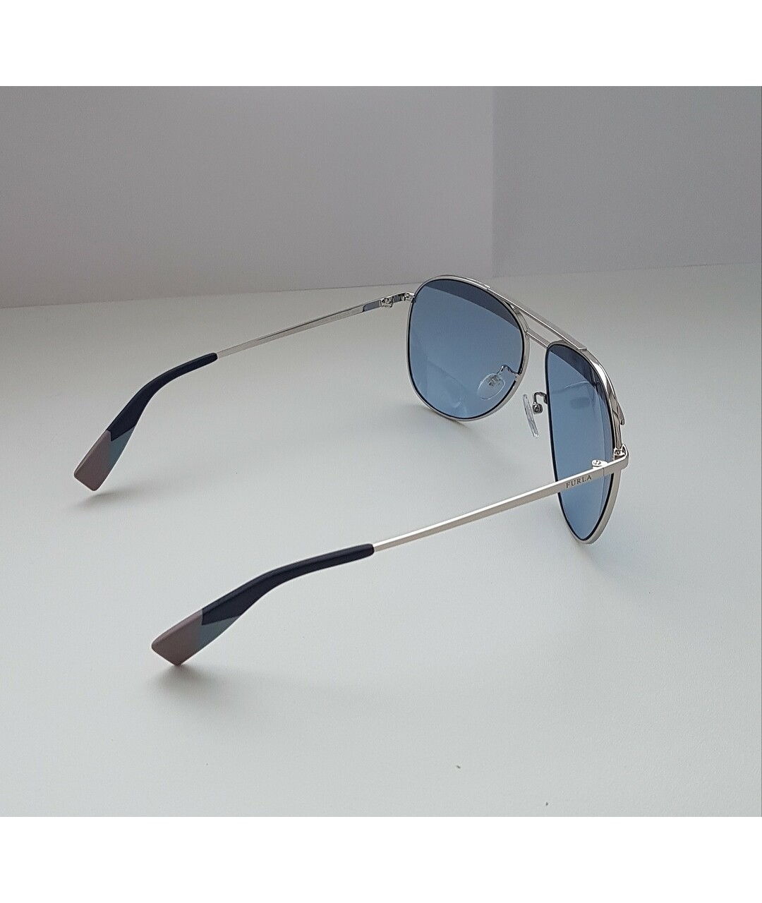 FURLA Серебряные металлические солнцезащитные очки, фото 4