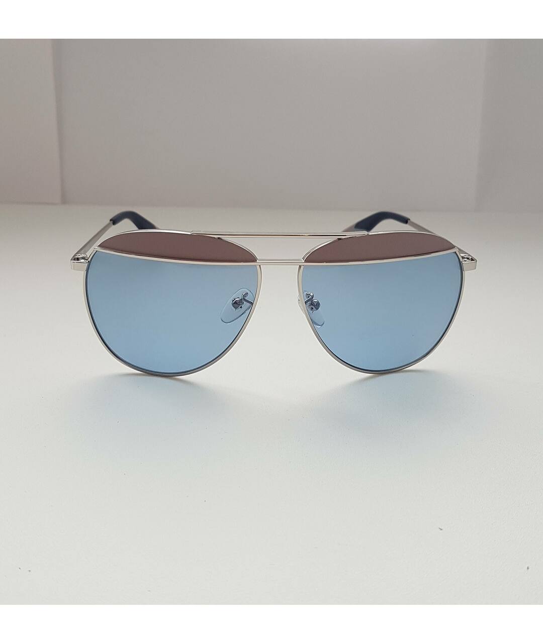 FURLA Серебряные металлические солнцезащитные очки, фото 2