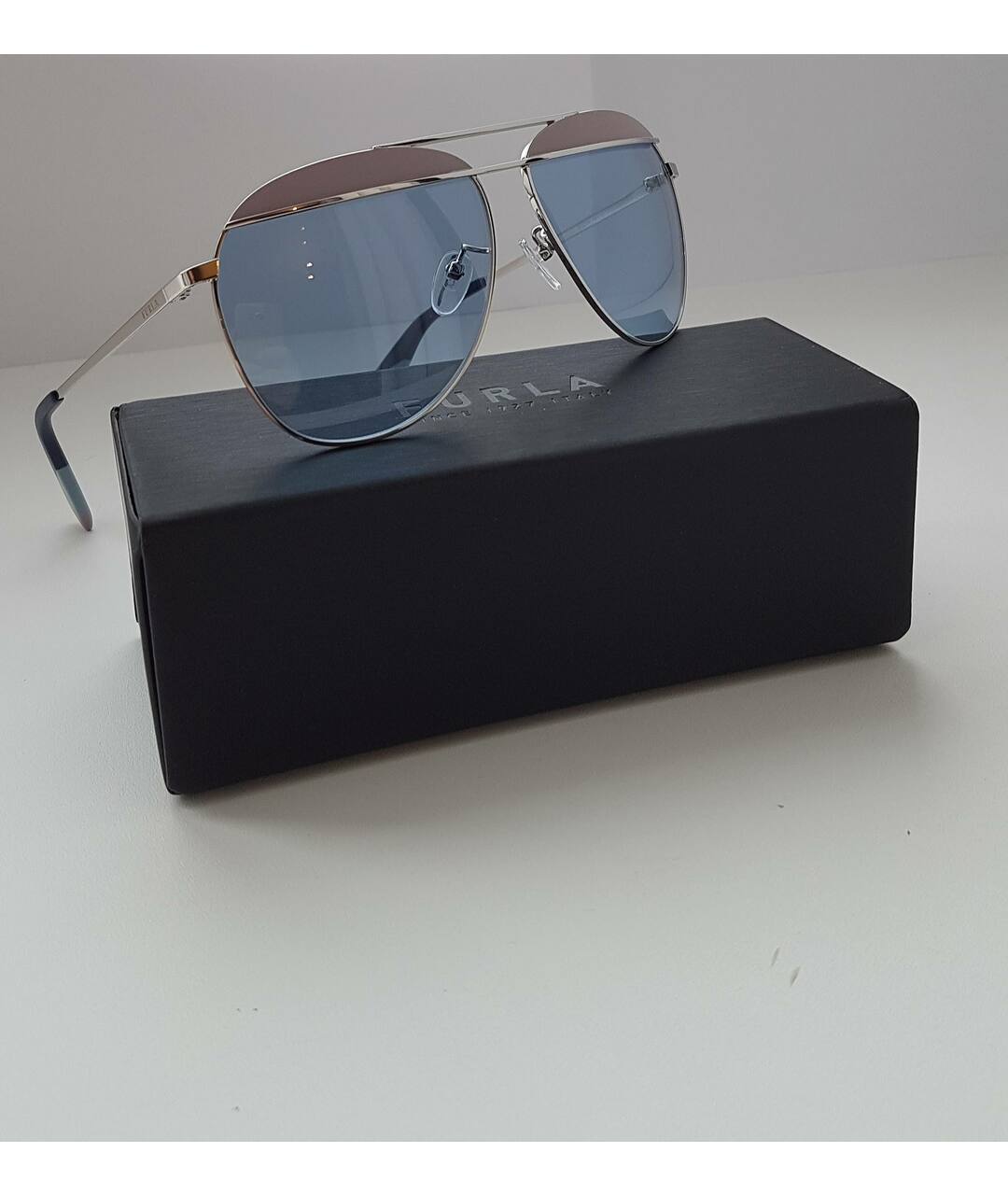 FURLA Серебряные металлические солнцезащитные очки, фото 5