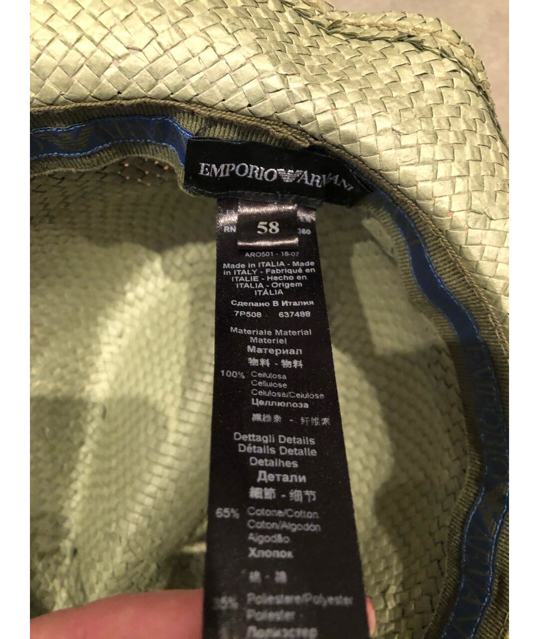 EMPORIO ARMANI Зеленая шляпа, фото 7
