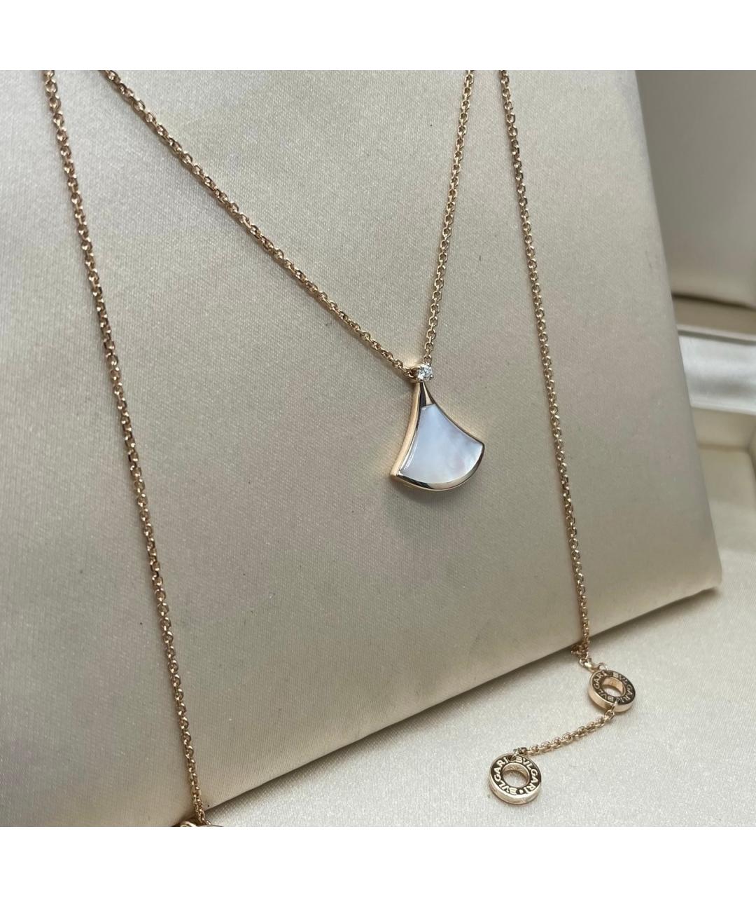 BVLGARI Белое колье из розового золота, фото 4